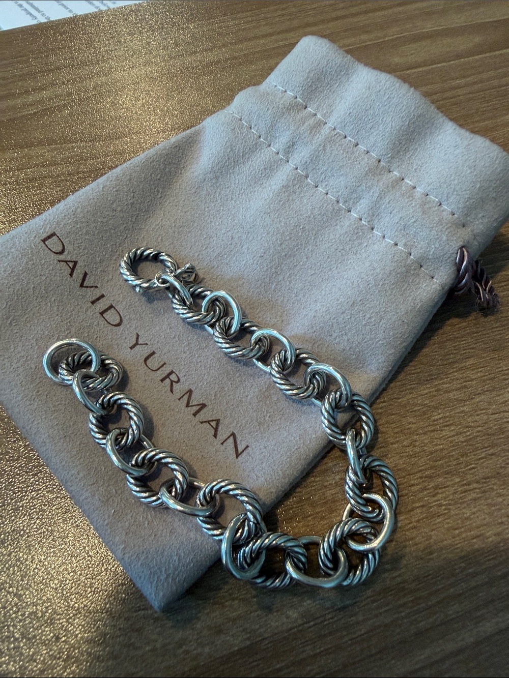 David Yurman Oval Link Chain Bracelet EUC
